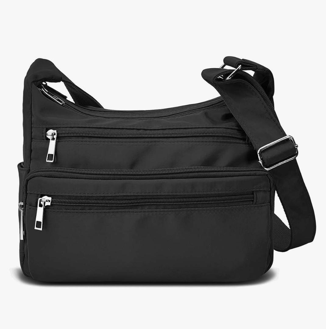 VOLGANIK ROCK RFID Purses for Women Fabric Nylon Multi Pocket Crossbody Bag Ladies Travel Handbag