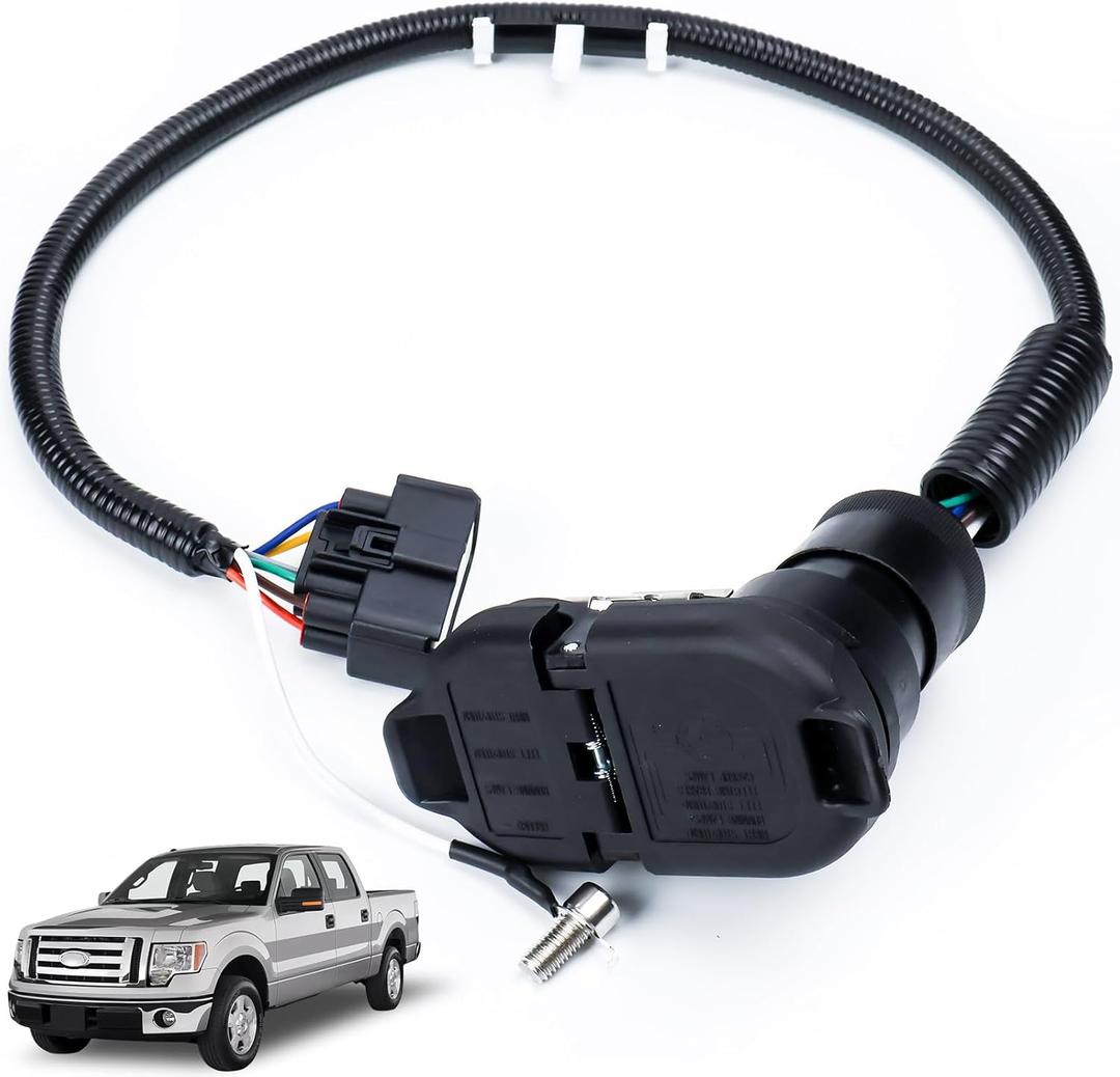 9L3Z-15A416-A Trailer Tow Hitch Wiring Connector Harness Kit Fit for Ford 2009-2014 F-150 FX2, FX4, King Ranch, Lariat, Limited, Platinum HD Edition, Replace 9L3Z15A416A