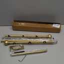 Gold Curtain Rod for Windows 28 to 48 Inch, 5/8 Inch Diameter Heavy Duty Splicing Adjustable Curtain Rods With Brackets, Easy to Install, Suitable for Bedroom, Patio and Outdoor