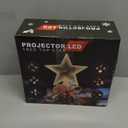 Kesfitt Christmas Tree Topper, Tunnel Mirror Golden Light Star Topper with 6 Projection Modes, Tree Topper Lighted 3D Glitter Dynamic Projection for Xmas Party Holiday