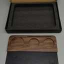 54mm Tamping Mat For Breville Espresso Machine Accessories Walnut & Leather Tamp Station Organizer with Multi-Slot Design for Espresso Tools Tamper, Distributor, Funnel & Puck Screens