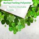 6 x CROWNED BEAUTY St Patricks Day Garden Flag Shamrocks Heart 12x18 Inch Double Sided for Outside Green Small Burlap Welcome Holiday Yard Decoration