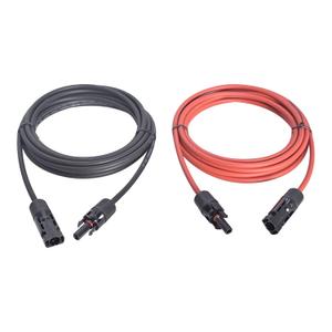 kimllier 15FT Solar Panel Extension Cable Wire with Male and Female Connector Black and Red 12AWG