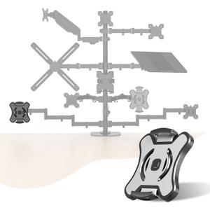 Pholiten Universal VESA Mount Adapter for Tablets, 2-in-1 Laptops, 15.6 inch Portable Monitors & Phone,ESA 100x100, Adjustable Laptop Holder, Extend to 6.1-8 inch