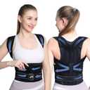 Posture Corrector Back Brace for Women and Men Adjustable Full Back Support Shoulder Straightener Braces, Upper & Lower Back Pain Relief - Scoliosis/Hunchback/Hump/Thoracic/Spine Corrector (Black, Small)
