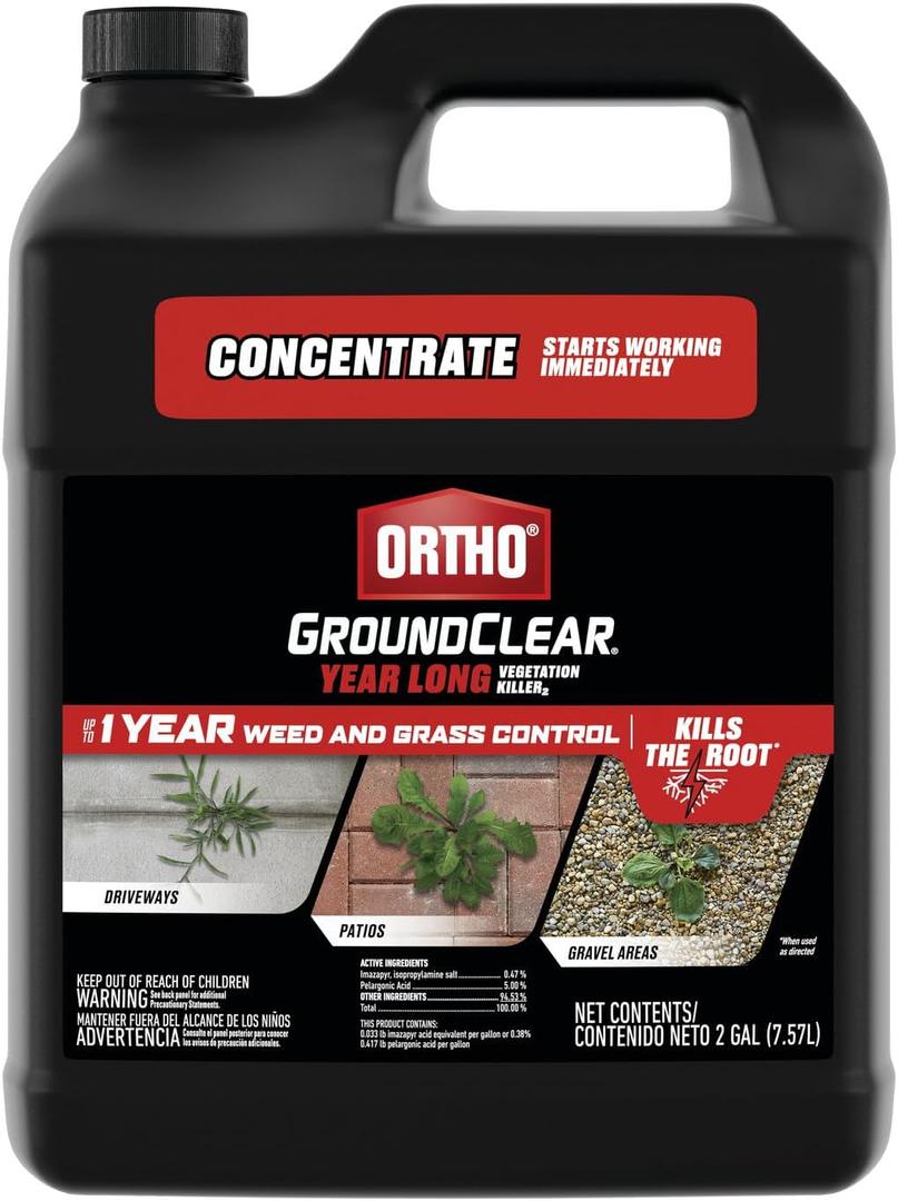 Ortho GroundClear Year Long Vegetation Killer2 Concentrate - Weed Killer Concentrate, Kills and Prevents Weeds Up to 1 Year, 2 gal.