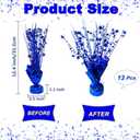 FUBININA 12 Pack Metallic Foil Spray Centerpiece Star Table Decoration Burst Table Centerpieces for Birthday New Years Nye Wedding Anniversary Graduation Holiday Party Supplies Decor, Navy Blue