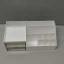 Marknor Cosmetic/ Makeup Vanity Organizer Box, Mini Desk Storage for Office Supplies, Bathroom Counter or Dresser, White
