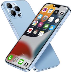 Dummy Fake Phone Model, Looks Like The Real Phone Compatible with Phone 13 Pro max, for Cell Phone Store Display or Send a Toy Phone 13 Promax for Kids (Blue Color screen)
