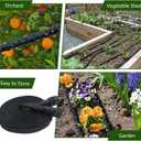 Flat Soaker Hose 25ft, Garden Hose with Heavy Duty Double Layer Design, Drip Irrigation Hose Saves 80% Water, Leak Proof Sprinkler Hose for Garden, Lawn, Vegetable plot