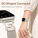 Adorve Slim Milanese loop Compatible with Apple Watch Bands 40mm 41mm 38mm 42mm 44mm 45mm 46mm 49mm Women, Thin Stainless Steel Mesh Loop Magnetic Wristbands for iWatch SE3 Series 11 10 9 8 7 6 5 4 3