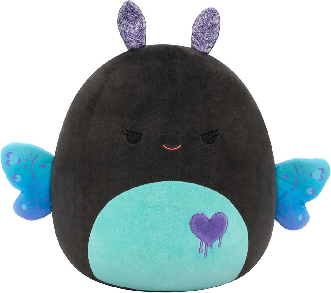 Squishmallows Original 14in Salem The Mischievous Black and Teal Moth  Official Jazwares Plush (Large)