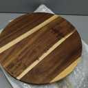 Juvale Acacia Wood Cake Stand - Wedding Cake Stand & Serving Platter - Rustic Round Wood Dessert Display - Easy-Clean Low-Profile Wooden Serving Base - 12.75 in Dia, 2.75 in H