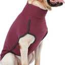 Dog Sweater Pullover Cold Weather Vest for Dogs Dog Sweatshirt & Jacket for Indoor and Outdoor Use (Large, Burgundy Red)