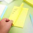 9 Pads Lined 50 Sheets Each 5.90X3.93 Inch Self Stick Note Pads Yellow Memo Pads for Office School Organization