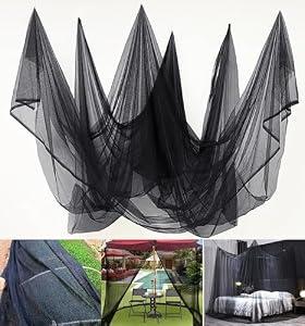 Aiimart 20 x10Ft Mosquito Netting for Patio, Black Mosquito Net for Garden Porch Mesh Screen Bird Insect Netting, Fly Bird Barrier Hunting Blind Plant Protecting Net, 3x6 m