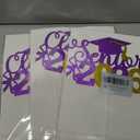3 x Senior 2026 Graduation Decoration Cake Topper Glitter Grad Sticks Congratulations Ideas Purple Gold