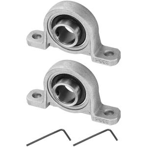 uxcell 2pcs KP003 Pillow Block Bearings 17mm Bore Bearing Units Zinc Alloy Flange Mounted Bearing Housing, P6(ABEC3)