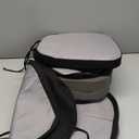 Lunarable Geometric Chair Cushion Pads Set of 8, Grid with Dots of The Different Size from Bigger to The Smaller Image Pattern, Anti-Slip Seat Padding for Kitchen & Patio, 16"x16", Grey White