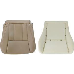 SecosAutoparts Oak Tan Front Driver or Passenger Side Bottom & Foam Cushion Leather Seat Cover Compatible with Toyota 4Runner 1996 1997 1998 2000 2001