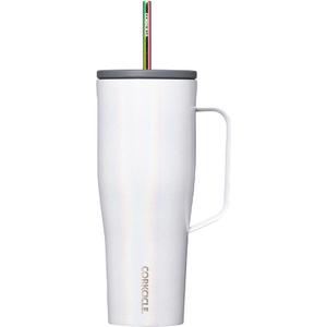 Corkcicle Cold Cup XL Insulated Tumbler with Handle, Lid, & Straw, Berry Punch, 30 oz – Reusable Cupholder Friendly Water Bottle Keeps Drinks Cold 12hrs