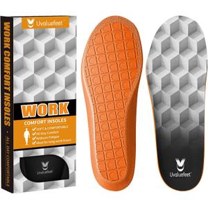 Work Boot Insoles for Men & Women - Memory Foam Cushion, Anti-Fatigue, Foot Pain Relief, All-Day Comfort, Fits Work Boots - 11.5