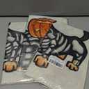 3 x Halloween Trick or Treat Garden Flag Ghost Dog 12x18 Inch Small Double Sided Burlap Welcome Yard Dachshund Skeleton Outside Decorations DF342