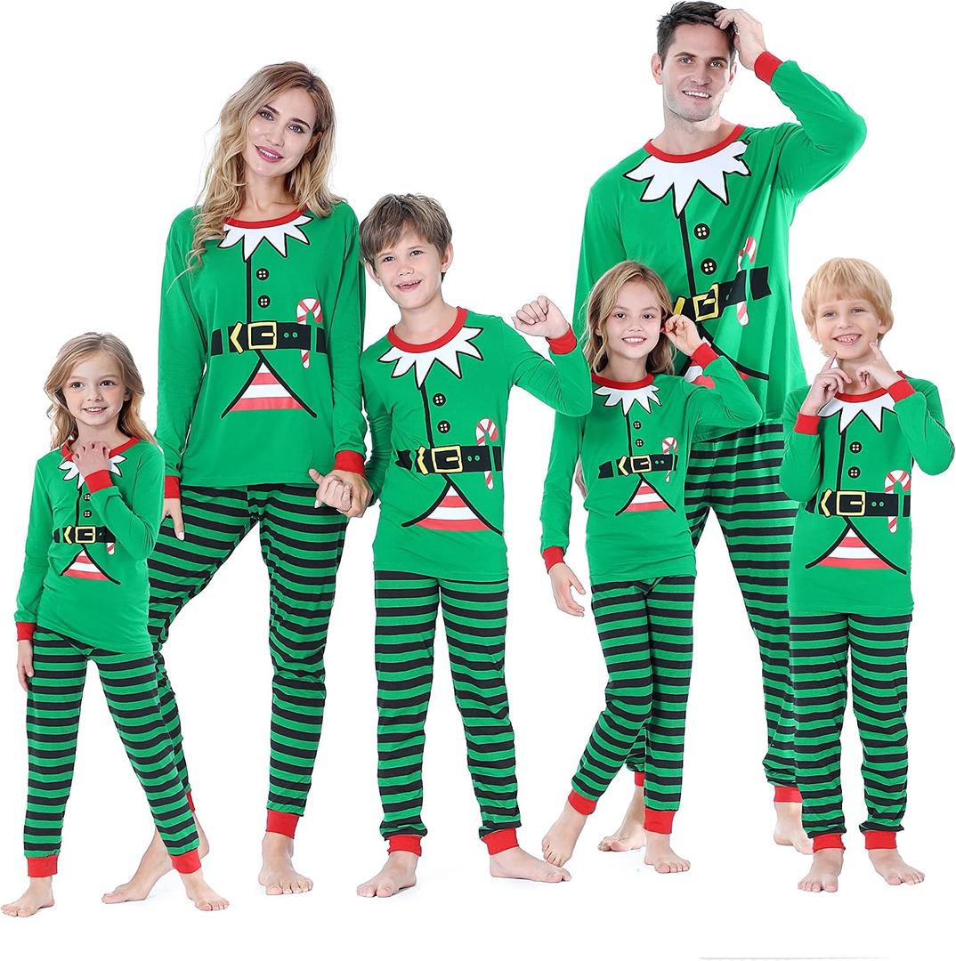 Benaive Matching Family Christmas Pajamas Set Boys Girls Holiday Pjs for Women Men Sleepwear (S)