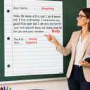 Dry Erase Giant Sized Magnetic Notebook Paper, Lined Paper 22" x 28"