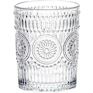 Glass Toothbrush Holders for Bathrooms, 10 oz Clear Tooth Brushing Dispenser, Small Tooth Brush Organizer for Vanity Countertop, Toothpaste Storage Stand, Tumbler Cup for Makeup Brushes (Flat Bottom - Small)