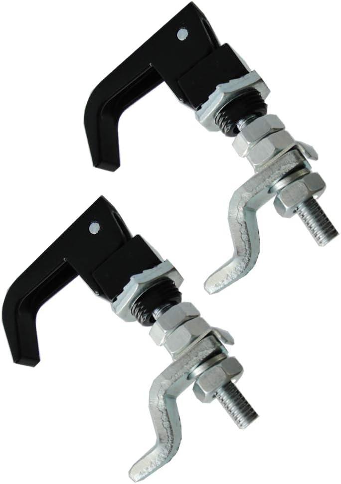 2PCS Black Powder Coated Lift and Turn Compression Latch, Adjustable Grip