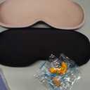 Weighted Eye Mask for Sleeping 2 Pack: Gentle Pressure Blackout Sleep Mask with 3D Contoured Cups, Zero Eye Pressure Sleep Mask for Lash Extensions, Memory Foam Travel Mask, Black Pink