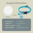 Silicone Bell Cat Tracker, Locator for Pets Only iOS, Location Tracking Collar for iOS, Works Worldwide with Any Collar, No Other Fees, Huthur Tag, (Lake Green)