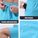 UIQUR Men's Swim Trunks Board Shorts Quick Dry Bathing Suits with Mesh Lining Pockets 7 Inch Inseam Beach Swimwear (Blue, S)