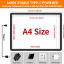 Elice Magnetic A4 Light Board for Diamond Painting, Ultra-Thin Tracing LED Light Box with Side Buttons, Super Bright Diamond Art Light Pad, Light Table for Drawing, Sketching, Weeding Vinyl - Black