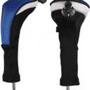 Golf Club Head Covers for Woods and Driver Hybrids Fairway Value Pack Protective Clubs Headcovers with Interchangeable No.Tags 1 3 5