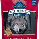 Blue Buffalo Wilderness Trail Treats High Protein Grain Free Dog Biscuits Crunchy Dog Treats, Salmon Recipe, 10-oz Bag, Best By: Aug 04 2025