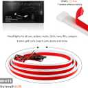 Car Hood Light Strip, 79 Inch Flexible Dynamic Daytime LED Running Lights, 12V Waterproof Silicone Headlight Strip Engine Cover Decoration, Universal Car Accessories (White)