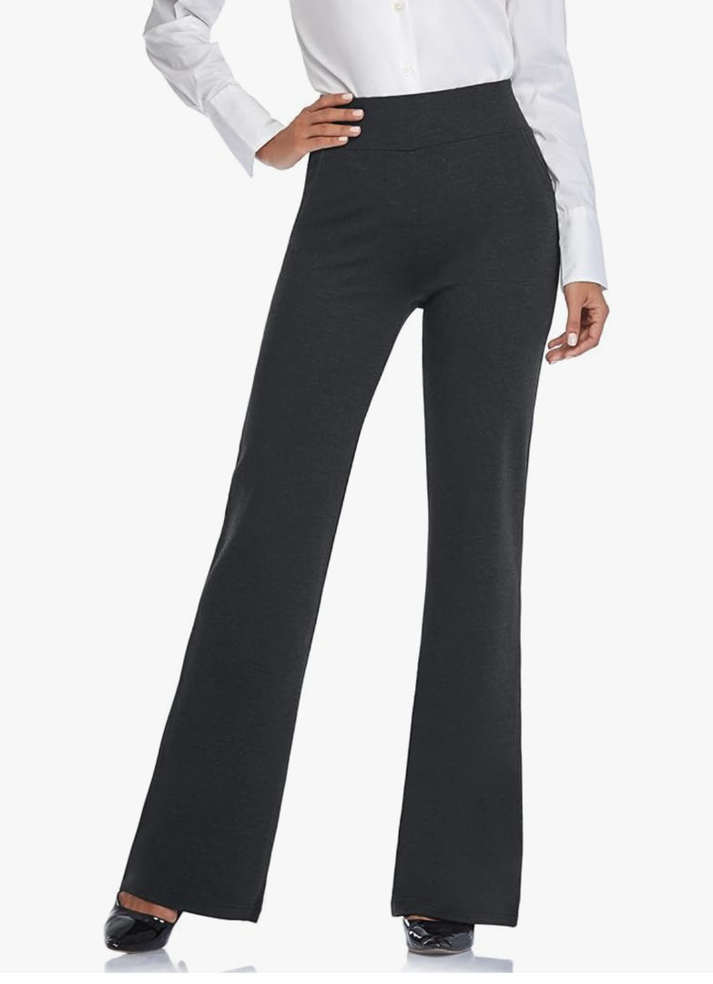 Tapata Women Dress Pants 28"/30"/32"/34" High Waist Stretchy Bootcut Pants Tall, Petite, Regular for Office Business Casual, M