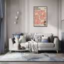 Vintage Japanese Red Flowers Poster Tokyo 1998 Exhibition Canvas Wall Art Museed'Art Moderne De La Ville De Paris Prints Painting For Home Bedroom Dorm Wall Decor 12x16in Unframed