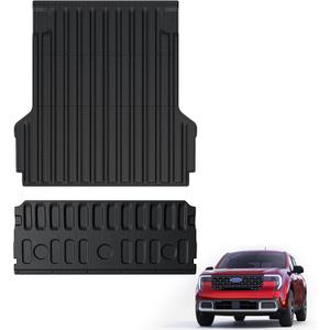 Mabett Truck Bed Mat and Tailgate mat for Ford Maverick Accessories 2026 2025 2024 2023 2022, Replacement All-Weather Truck Bed Liner Custom Fit Maverick Gasoline/Hybrid