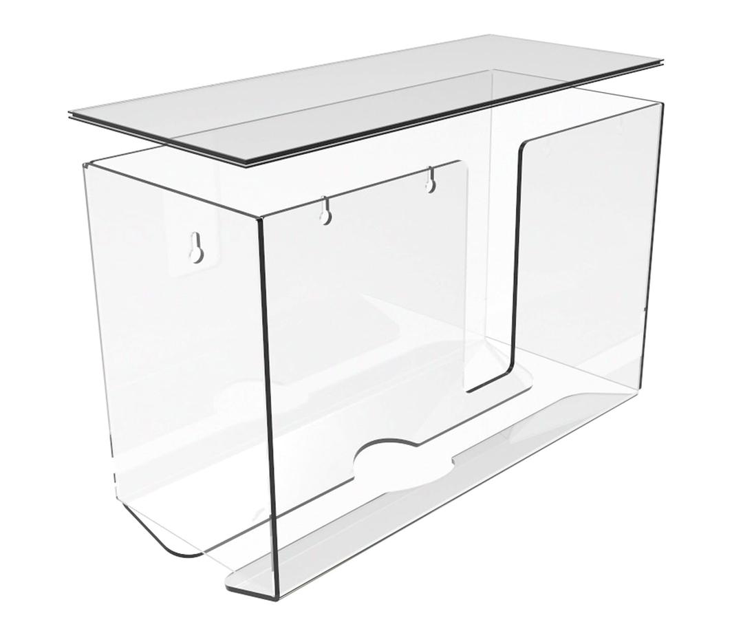 Cq acrylic Wall Mount Paper Towel Dispenser with Lid,Clear Folded Paper Towel Holder for Bathroom Toilet and Kitchen,Suitable for Z-fold, C-fold or Multi-Fold Paper Towels,Pack of 1