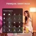 Smart Light Bulbs Work with Alexa Google Assistant, 1600LM Ultra Bright Smart Bulb, 13W 150W Equivalent RGBCW Color Changing Light Bulbs 2P, Bluetooth 2.4GHz Wi-Fi A21 E26 App LED Light Bulb
