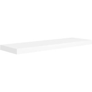 vidaXL Modern Floating Wall Shelf White | Honeycomb MDF and Metal Frame | Ideal for Books, Awards, Collectibles | Dimensions: 31.5"x9.3"x1.5"
