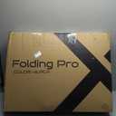 Updated Conference Room Chairs, Folding Office Desk Chair with Lumbar Support and Sliding Armrest with Casters, Stackable Office Guest Chairs & Reception Chairs, 1 Pack Black