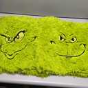 eowvsio 6PCS Chrismas Pillow Covers 18x18 inch,Green Xmas Throw Pillow Cases,Chrismas Decor Soft Plush Faux Fur Wool Couch Cushion Case for Chair Sofa Bedroom Living Room