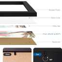 Hongkee 8x10 Picture Frame (4 Pack, Black) Made of Real Glass and Wooden Frame - Display Pictures 5x7 with Mat or 8x10 Without Mat, 8 by 10 Photo Frames TableTop Display and Wall Mounting