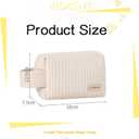 Makeup Bag Small Cosmetic Bag Portable Make Up Bags for Women Cute Makeup Bag for Purse Large Open Small Makeup Pouch Waterproof Makeup Organizer Bag Travel Essentials with Zipper Beige