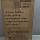 iTouchless Glide 13 Gallon Pet-Proof Sensor Trash Can with Wheels and Odor Control System, Stainless Steel