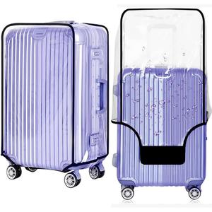 Clear PVC Suitcase Cover  0.4mm Thick 20 Inch Luggage Cover, Luggage Covers for Suitcase TSA Approved, Luggage Protective Cover for 20" Wheeled Suitcase